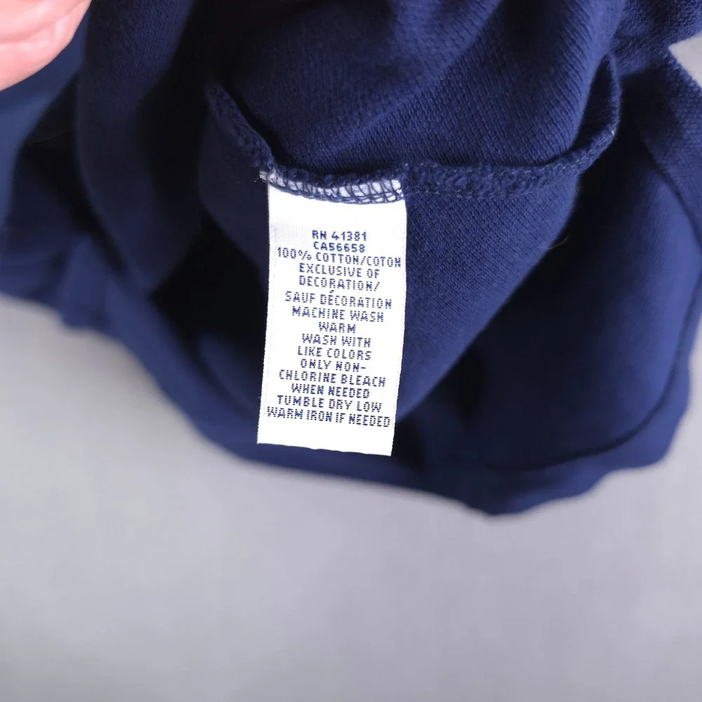 Polo Ralph Lauren Shirt Mens Large Blue Classic Fit Short Sleeve Pique Polo L